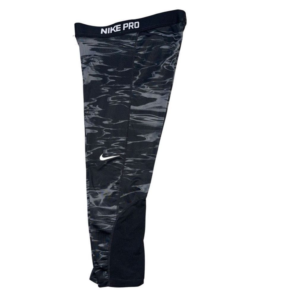 NIKE Pro Women's Dri Fit Active Crop Workout Leggings Black Camo Medium